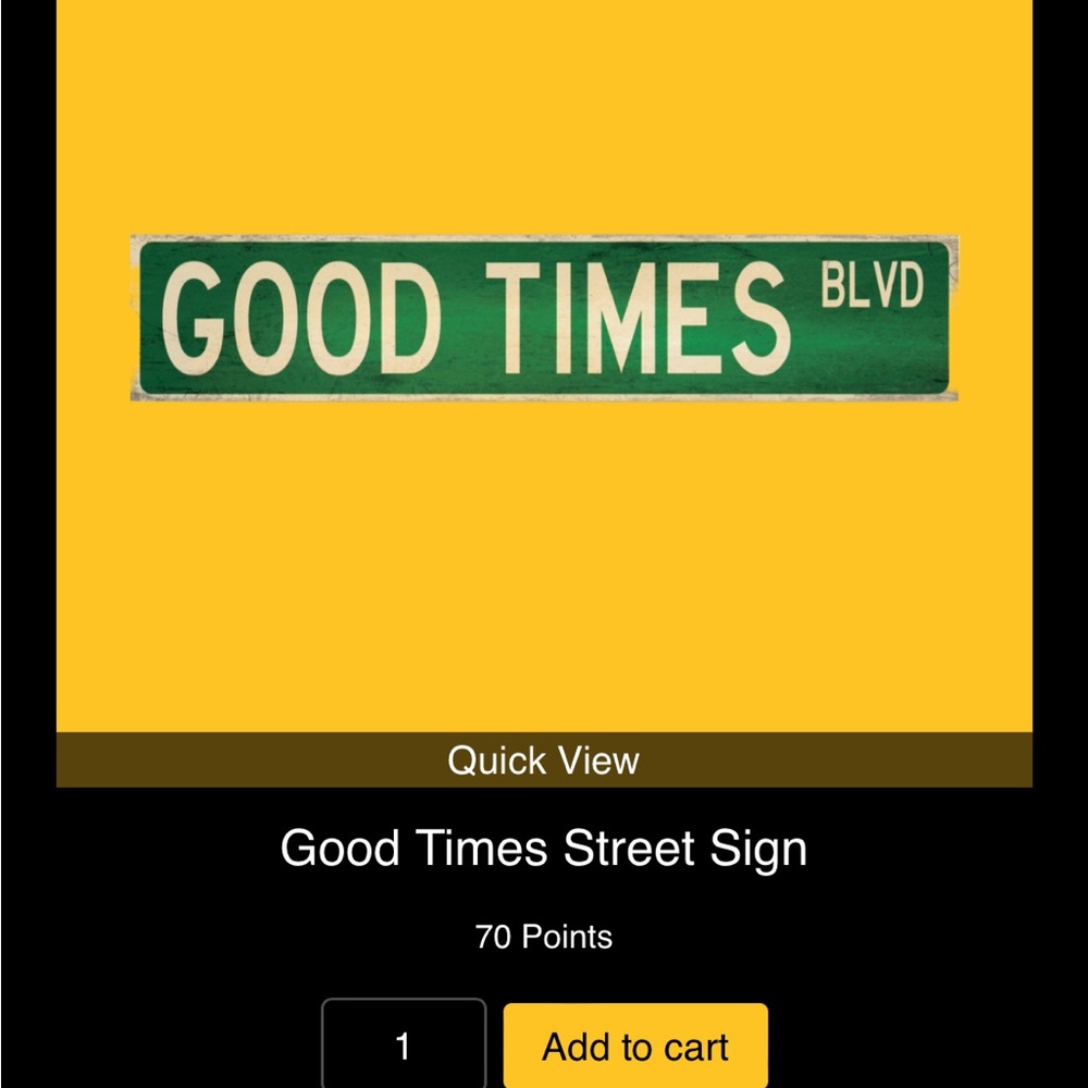 Good Times Street Sign